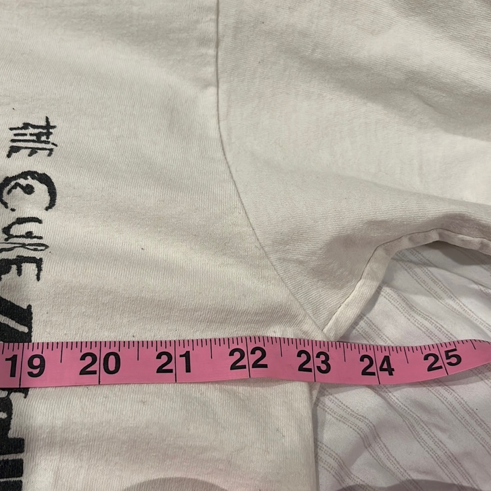 💥RARE Vintage 90’s The CURE White Ringer - Picture 15 of 16